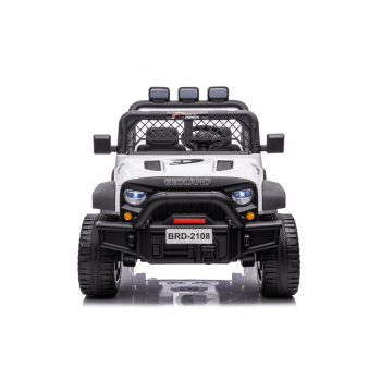 Autko terenowe Geoland Power dla 2 dzieci Biały + Pilot + Silniki 2x200W + Bagażnik + Radio MP3 + LED